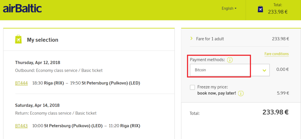 Airbaltic is one of the 7 ways to use cryptocurrency for travel
