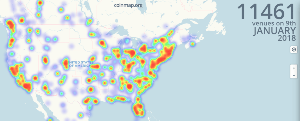 Coinmap is one of the 7 ways to use cryptocurrency for travel