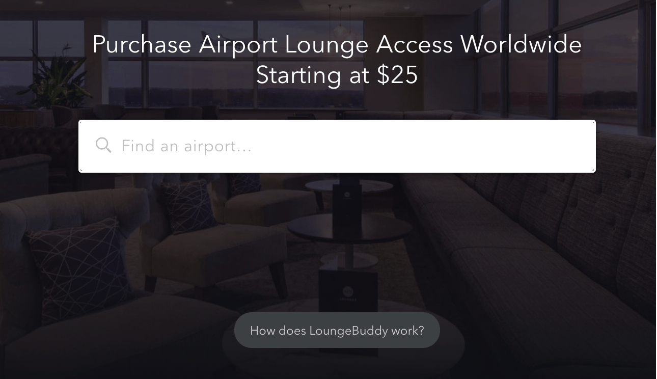 Lounge buddy travel site for finding great airport lounges