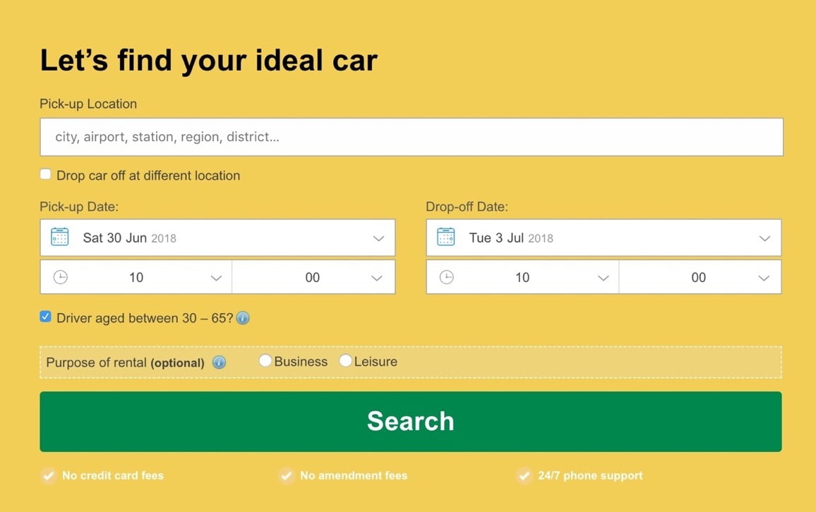 Rentalcars.com cheapest car rentals