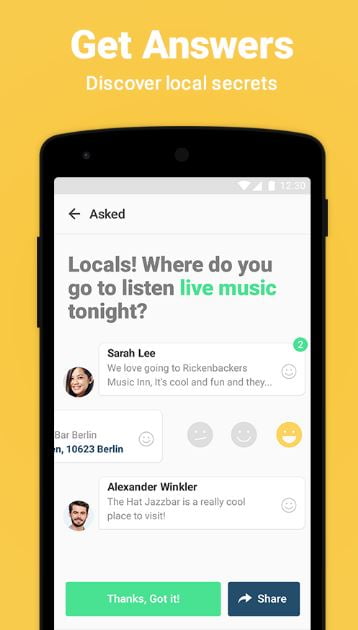 travel app for getting to know locals - knowers app