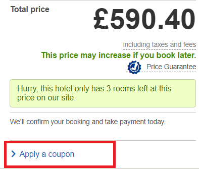 how to use coupon codes for hotel bookings